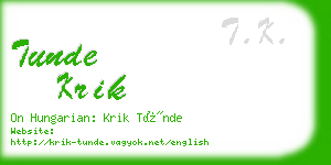 tunde krik business card